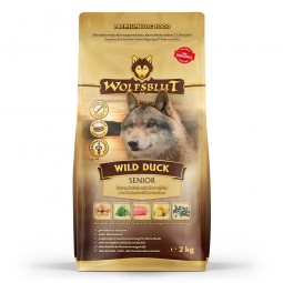 Wb761101wolfsbluttrockenfutterwildduckseniorfrontal2kg 0